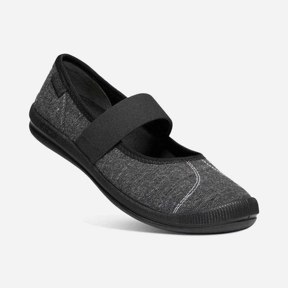 Slip-On Keen Femme Noir | Lorelai Mary Jane Toile Shoess | AWJCO-3458